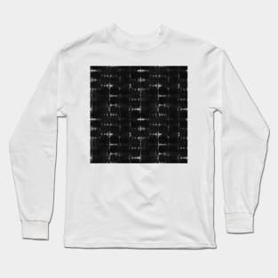 Soft texture of Shibori squares - black Long Sleeve T-Shirt